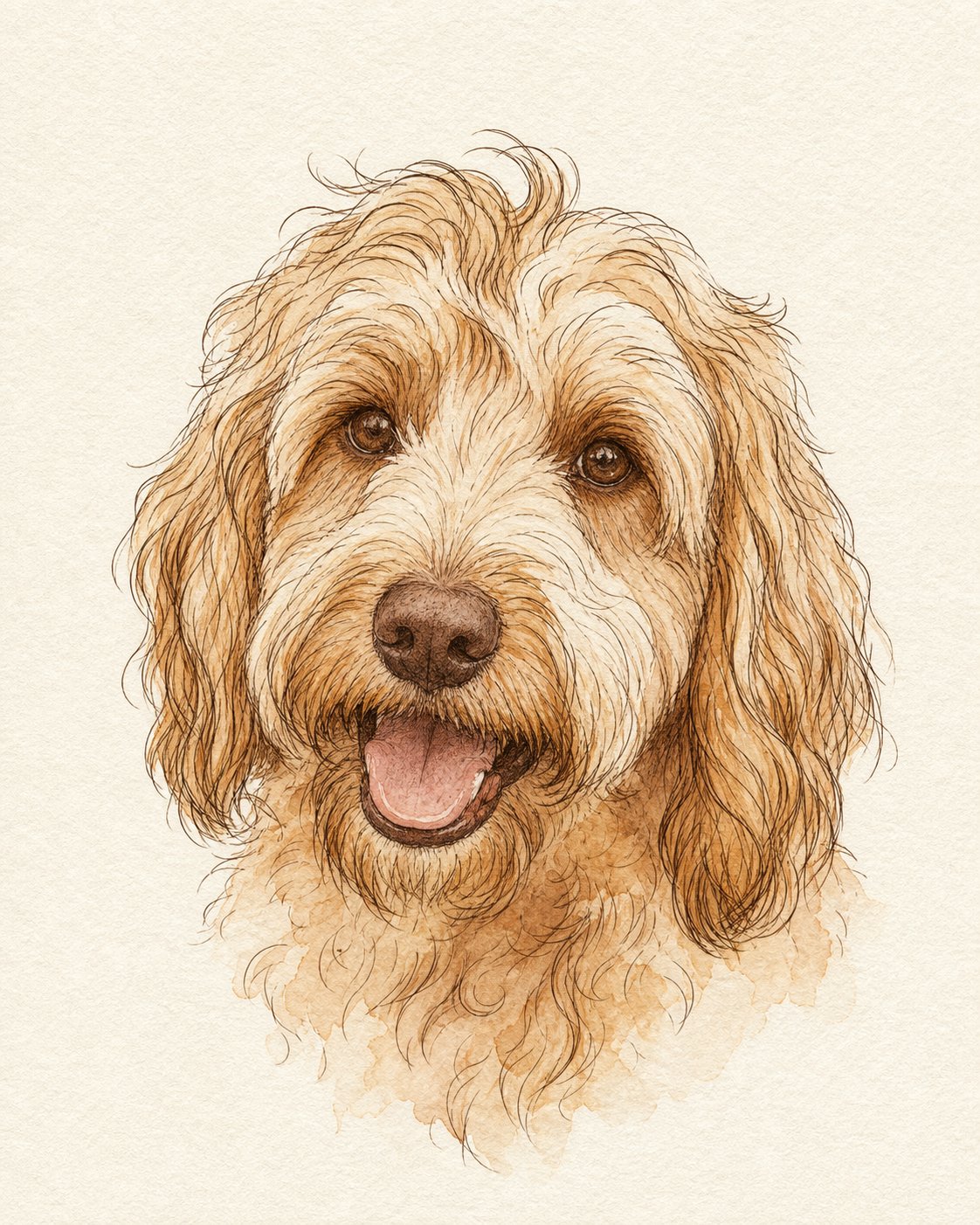 Illustration d’exemple du portrait d’un chien